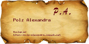 Polz Alexandra névjegykártya